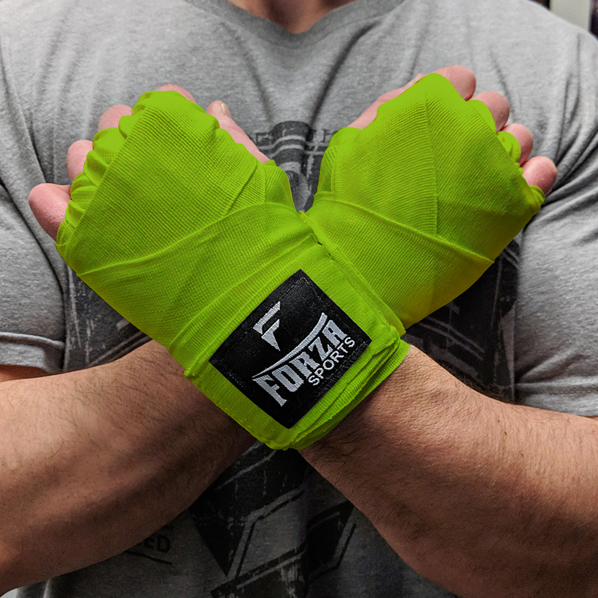 Lime Green Forza Sports 120" Mexican Style Boxing and MMA Handwraps